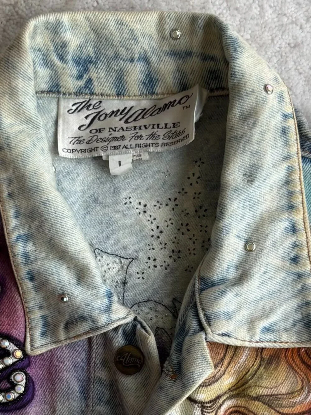 Vintage Barbie Denim Jacket Tony Alamo Size L